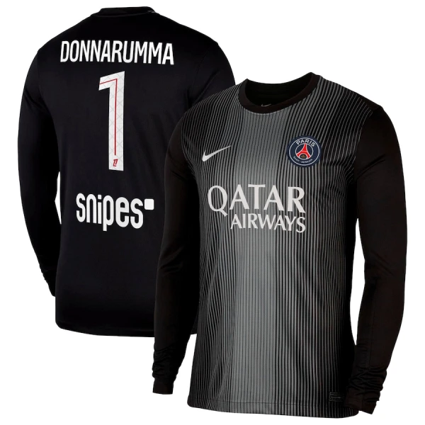Paris Saint-Germain Målvaktströja Herr 2025/26 Gianluigi Donnarumma 1 Svart Långärmad Fotbollströja 1 Paris Saint-Germain Målvaktströja Herr 2025/26 Gianluigi Donnarumma 1 Svart Långärmad Fotbollströja