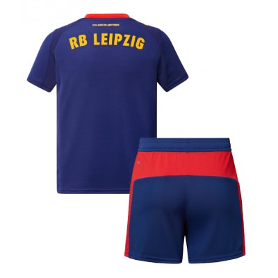 RB Leipzig 2025/26 Bortatröja Barn Set – Kortärmad Fotbollströja med Shorts 2 RB Leipzig Bortaställ Barn 2025/26 Kortärmad
