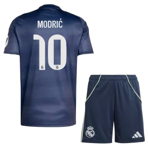 Real Madrid Barn Bortatröja 2025/26 Luka Modrić 10 Kortärmad Fotbollsställ med Shorts