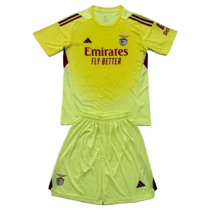 SL Benfica Målvaktströja Barn Gul 2025/26 Kortärmad Fotbollsställ med Shorts