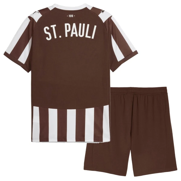 St. Pauli Barn Hemmatröja 2025/26 Kortärmad Fotbollsställ med Shorts 2 St. Pauli Barn Hemmatröja 2025/26 Kortärmad Fotbollsställ med Shorts-1