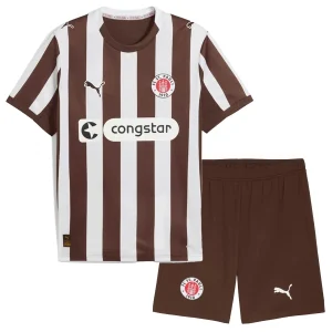 St. Pauli Barn Hemmatröja 2025/26 Kortärmad Fotbollsställ med Shorts