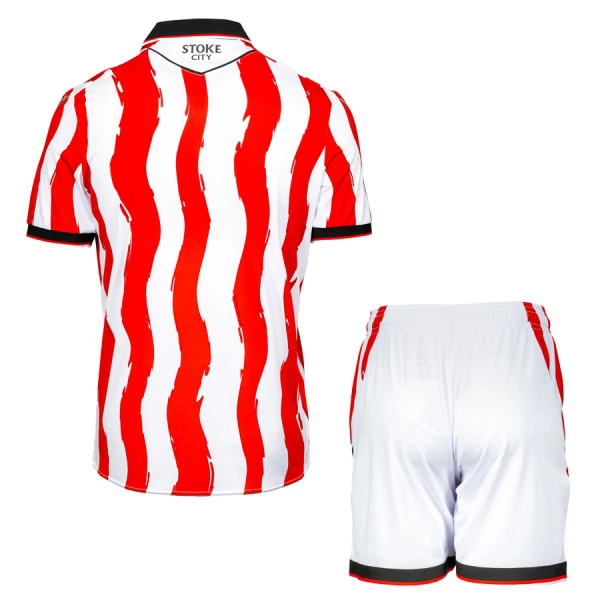 Stoke City FC Barn Hemmatröja 2025/26 Kortärmad Fotbollsställ med Shorts 2 Stoke City FC Barn Hemmatröja 2025/26 Kortärmad Fotbollsställ med Shorts-1
