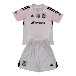 Tigres UANL Målvaktsdräkt Barn Rosa 2025/26 Kortärmad Fotbollsställ med Shorts