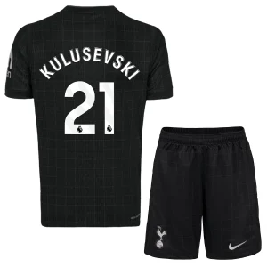 Tottenham Hotspur Barn Bortatröja 2025/26 Dejan Kulusevski 21 Kortärmad Fotbollsställ med Shorts