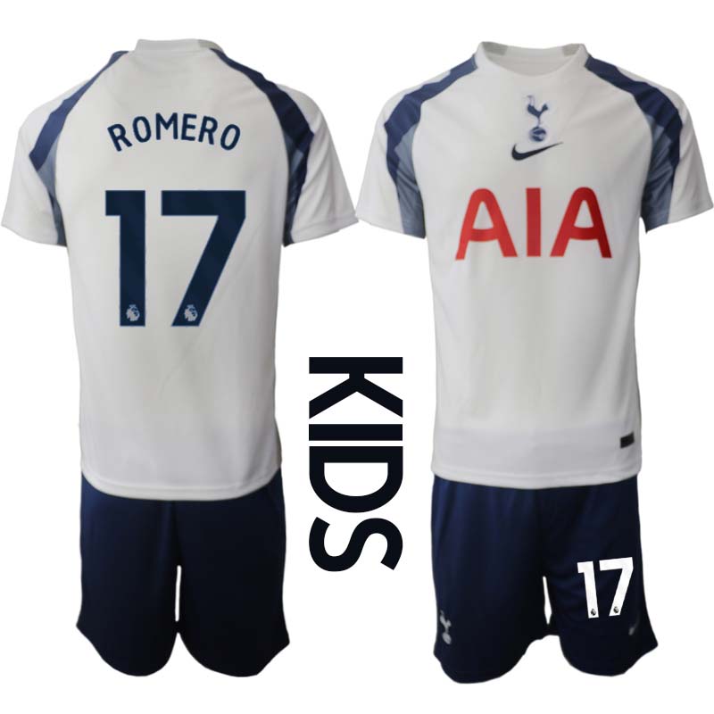 Tottenham Hotspur Barn Hemmatröja 2025/26 Cristian Romero 17 Kortärmad Fotbollsställ med Shorts 1 Tottenham Hotspur Hemmaställ Barn 2025/26 – Cristian Romero 17 – Kortärmad Fotbollströja + Shorts