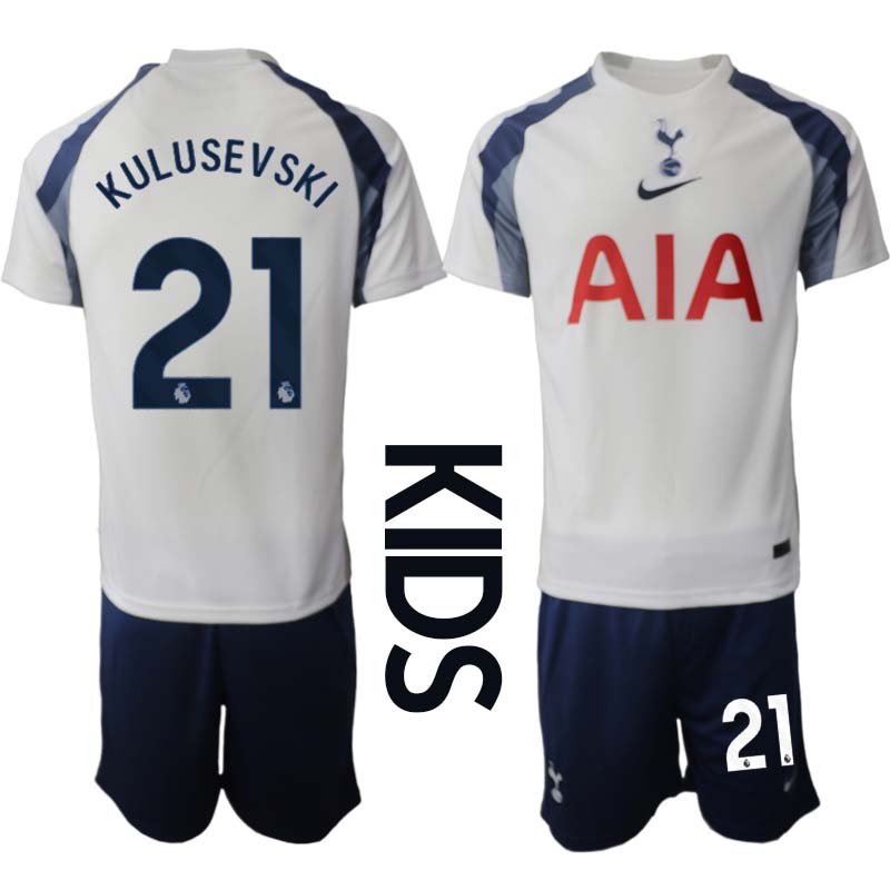Tottenham Hotspur Barn Hemmatröja 2025/26 Dejan Kulusevski 21 Kortärmad Fotbollsställ med Shorts 1 Tottenham Hotspur Hemmaställ Barn 2025/26 – Dejan Kulusevski 21 – Kortärmad Fotbollströja + Shorts