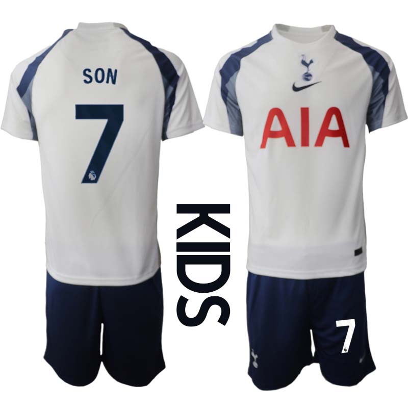 Tottenham Hotspur Barn Hemmatröja 2025/26 Son Heung-Min 7 Kortärmad Fotbollsställ med Shorts 1 Tottenham Hotspur Hemmaställ Barn 2025/26 – Son Heung-Min 7 – Kortärmad Fotbollströja + Shorts