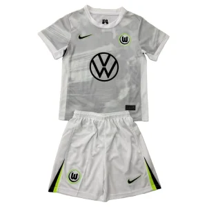VFL Wolfsburg Barn Bortatröja 2025/26 Kortärmad Fotbollsställ med Shorts