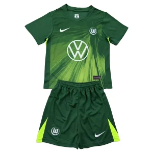 VFL Wolfsburg Barn Hemmatröja 2025/26 Kortärmad Fotbollsställ med Shorts