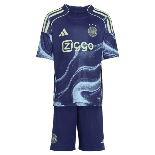 Ajax Barn Bortaställ 2025/26 – Kortärmad Fotbollsställ med Shorts 1 Ajax Barn Bortaställ 2025/26 – Kortärmad Fotbollsställ med Shorts