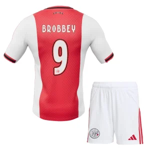Ajax Barn Hemmaställ 2025/26 – Brian Brobbey 9 – Kortärmad Fotbollsställ med Shorts