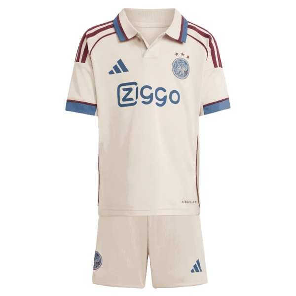 Ajax Barn Tredjeställ 2025/26 – Kortärmad Fotbollsställ med Shorts