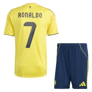 Al-Nassr FC Barn Hemmaställ 2025/26 – Cristiano Ronaldo 7 – Kortärmad Fotbollsställ med Shorts