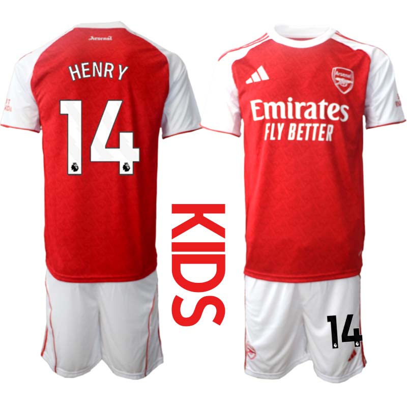 Arsenal Hemmaställ Barn 2025/26 – Thierry Henry 14 – Kortärmad Fotbollströja + Shorts Arsenal Hemmaställ Barn 2025/26 – Thierry Henry 14 – Kortärmad Fotbollströja + Shorts