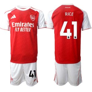 Arsenal Hemmaställ Herr 2025/26 – Declan Rice 41 – Kortärmad Fotbollströja + Shorts