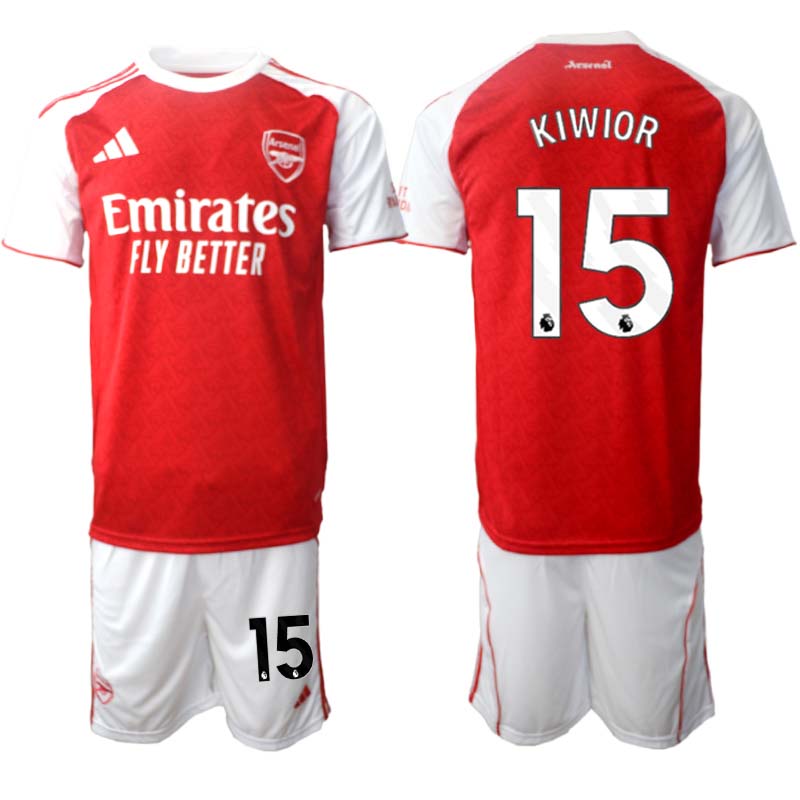 Arsenal Hemmaställ Herr 2025/26 – Jakub Kiwior 15 – Kortärmad Fotbollströja + Shorts 1 Arsenal Hemmaställ Herr 2025/26 – Jakub Kiwior 15 – Kortärmad Fotbollströja + Shorts