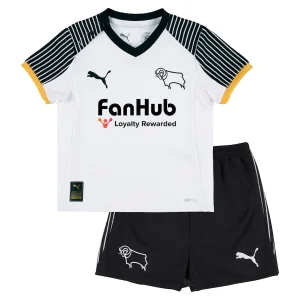 Derby County Barn Hemmaställ 2025/26 – Kortärmad Fotbollsställ med Shorts