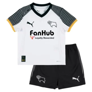 Derby County Barn Hemmaställ 2025/26 – Kortärmad Fotbollsställ med Shorts