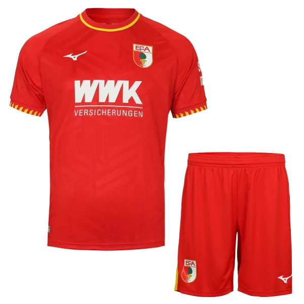 FC Augsburg Barn Bortaställ 2025/26 – Kortärmad Fotbollsställ med Shorts