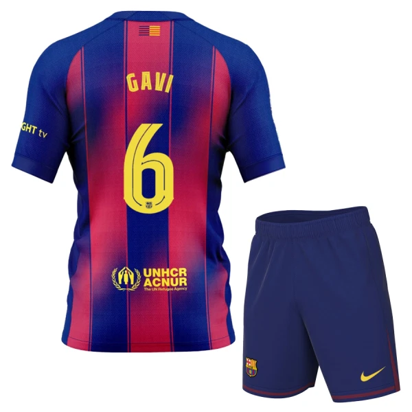 FC Barcelona Barn Hemmaställ 2025/26 – Paez Gavi 6 – Kortärmad Fotbollsställ med Shorts 1 FC Barcelona Barn Hemmaställ 2025/26 – Paez Gavi 6 – Kortärmad Fotbollsställ med Shorts