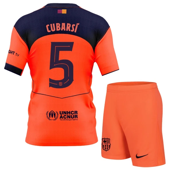 FC Barcelona Barn Tredjeställ 2025/26 – Pau Cubarsí 5 – Kortärmad Fotbollströja + Shorts 1 FC Barcelona Barn Tredjeställ 2025/26 – Pau Cubarsí 5 – Kortärmad Fotbollströja + Shorts