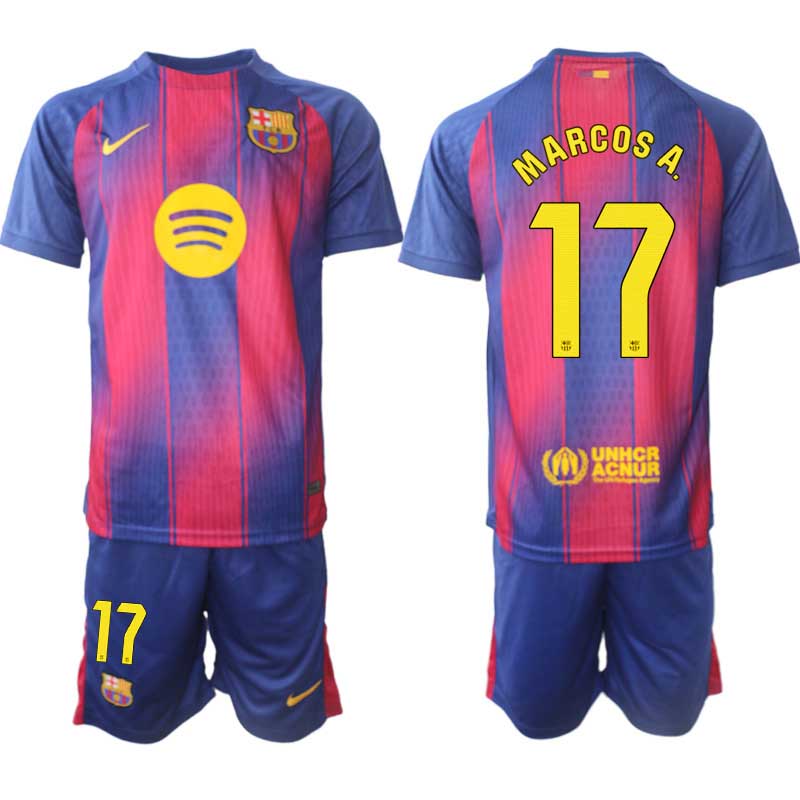 FC Barcelona Herr Hemmaställ 2025/26 – Marcos Alonso 17 – Kortärmad Fotbollströja + Shorts 1 FC Barcelona Herr Hemmaställ 2025/26 – Marcos Alonso 17 – Kortärmad Fotbollströja + Shorts
