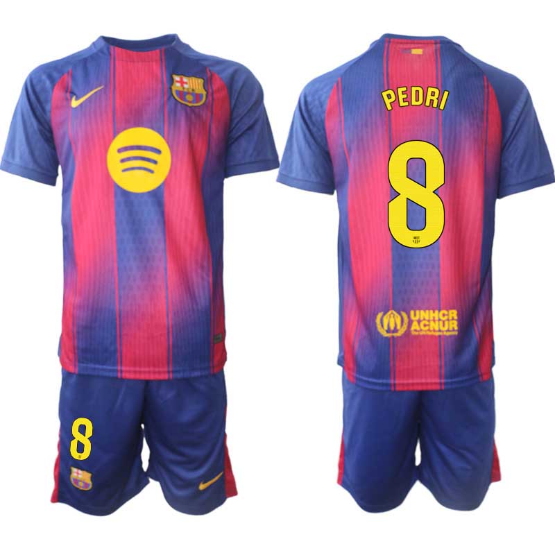 FC Barcelona Herr Hemmaställ 2025/26 – Pedri Gonzalez 8 – Kortärmad Fotbollströja + Shorts 1 FC Barcelona Herr Hemmaställ 2025/26 – Pedri Gonzalez 8 – Kortärmad Fotbollströja + Shorts