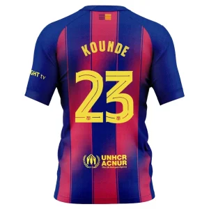 FC Barcelona Herr Hemmatröja 2025/26 – Jules Kounde 23 – Kortärmad Fotbollströja