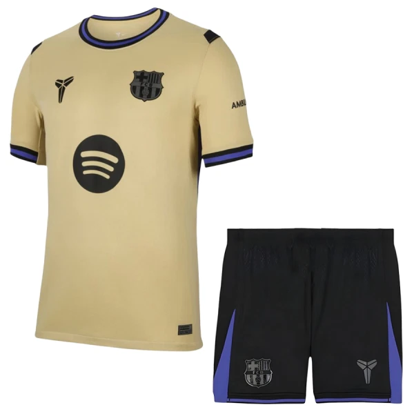 FC Barcelona x Kobe Bryant 2025/26 Barn Bortadräkt – Kortärmad Fotbollsställ med Shorts FC Barcelona x Kobe Bryant 2025/26 Barn Bortadräkt – Kortärmad Fotbollsställ med Shorts