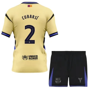 FC Barcelona x Kobe Bryant 2025/26 Barn Bortadräkt – Pau Cubarsí 2 – Kortärmad Fotbollsställ med Shorts