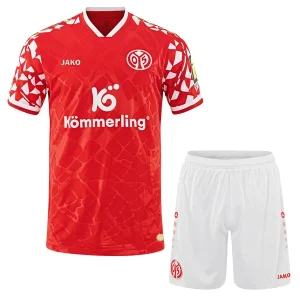 FSV Mainz 05 Barn Hemmaställ 2025/26 – Kortärmad Fotbollsställ med Shorts