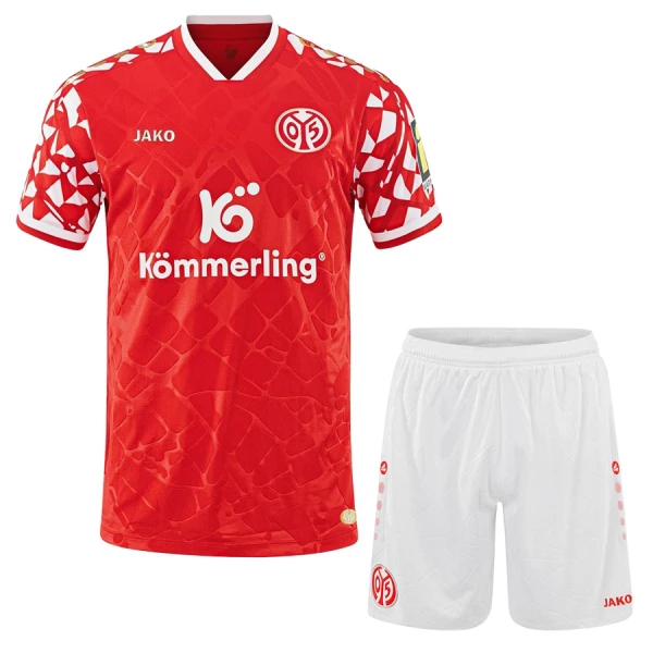 FSV Mainz 05 Barn Hemmaställ 2025/26 – Kortärmad Fotbollsställ med Shorts