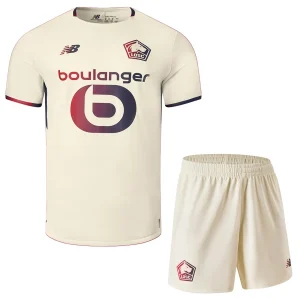 LOSC Lille Barn Bortaställ 2025/26 – Kortärmad Fotbollsställ med Shorts