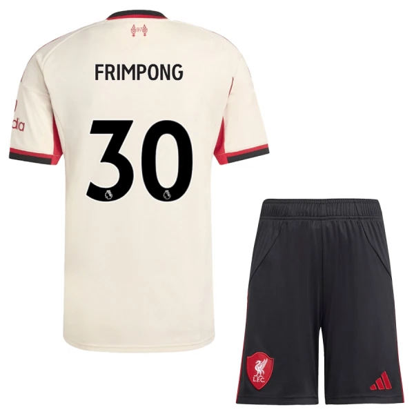 Liverpool Barn Bortaställ 2025/26 – Jeremie Frimpong 30 – Kortärmad Fotbollströja + Shorts 1 Liverpool Barn Bortaställ 2025/26 – Jeremie Frimpong 30 – Kortärmad Fotbollströja + Shorts