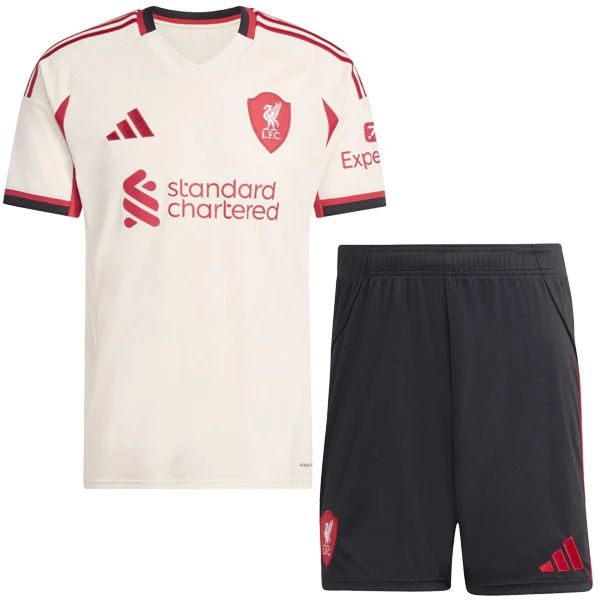 Liverpool Barn Bortaställ 2025/26 – Kortärmad Fotbollströja + Shorts 1 Liverpool Barn Bortaställ 2025/26 – Kortärmad Fotbollströja + Shorts