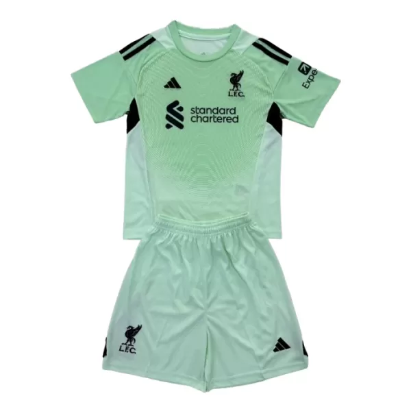 Liverpool Barn Målvaktsställ Hemmatröja Grön 2025-26 – Kortärmad Fotbollströja + Shorts 1 Liverpool Barn Målvaktsställ Hemmatröja Grön 2025-26 – Kortärmad Fotbollströja + Shorts