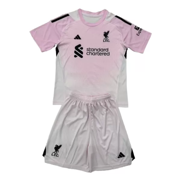 Liverpool Barn Målvaktsställ Rosa 2025-26 – Kortärmad Fotbollströja + Shorts 1 Liverpool Barn Målvaktsställ Rosa 2025-26 – Kortärmad Fotbollströja + Shorts