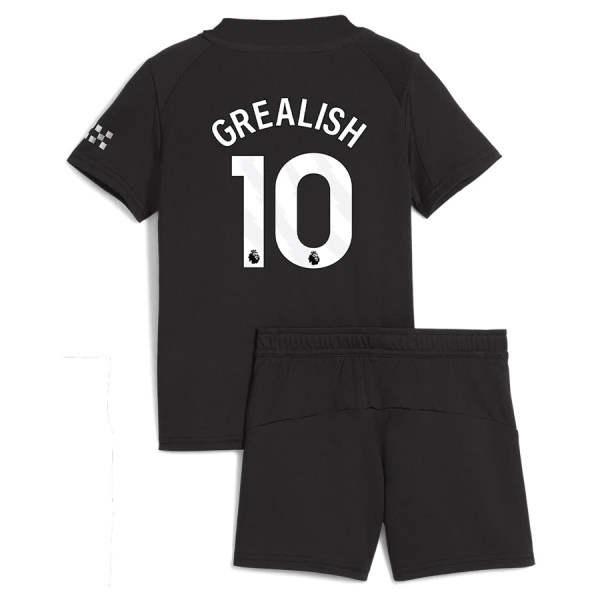 Manchester City Barn Bortatröja 2025/26 Jack Grealish 10 Kortärmad Fotbollsställ med Shorts 1 Manchester City Barn Bortatröja 2025/26 Jack Grealish 10 Kortärmad Fotbollsställ med Shorts