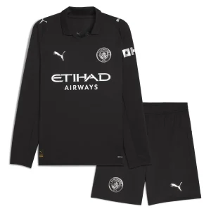 Manchester City Barn Bortatröja 2025/26 Långärmad Fotbollsställ med Shorts