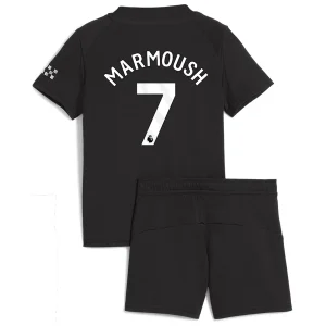 Manchester City Barn Bortatröja 2025/26 Omar Marmoush 7 Kortärmad Fotbollsställ med Shorts
