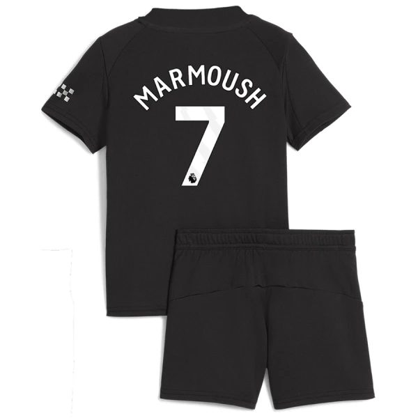 Manchester City Barn Bortatröja 2025/26 Omar Marmoush 7 Kortärmad Fotbollsställ med Shorts 1 Manchester City Barn Bortatröja 2025/26 Omar Marmoush 7 Kortärmad Fotbollsställ med Shorts