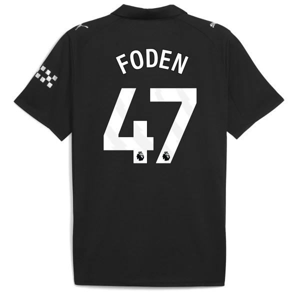 Manchester City Herr Bortatröja 2025/26 – Phil Foden 47 – Kortärmad Fotbollströja