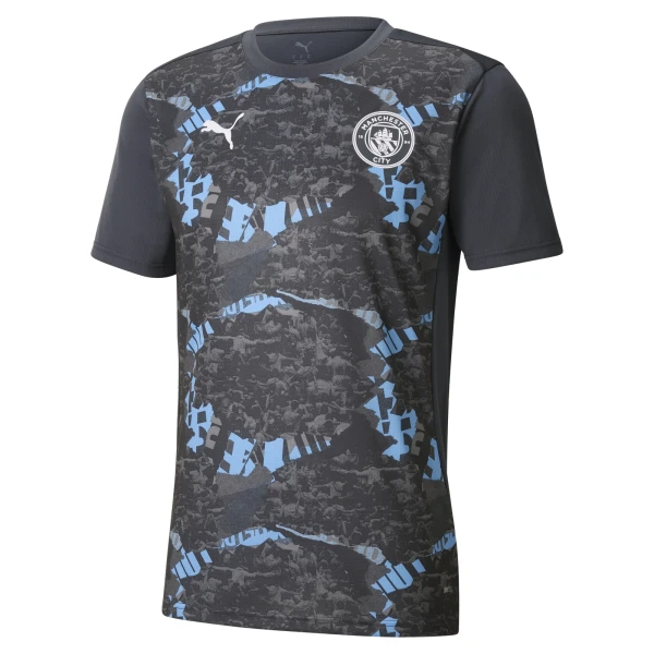 Manchester City Pre-Match Tröja Herr 2025/26 Svart – Kortärmad Fotbollströja 1 Manchester City Pre-Match Tröja Herr 2025/26 Svart – Kortärmad Fotbollströja