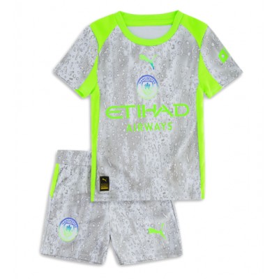 Manchester City Tredjeställ 2025/26 Barn Kortärmad Fotbollströja + Shorts