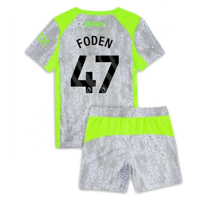 Manchester City Barn Tredjeställ 2025/26 – Phil Foden 47 – Kortärmad Fotbollströja + Shorts 1 Manchester City Tredjeställ 2025/26 Barn Phil Foden #47 Kortärmad Fotbollströja + Shorts