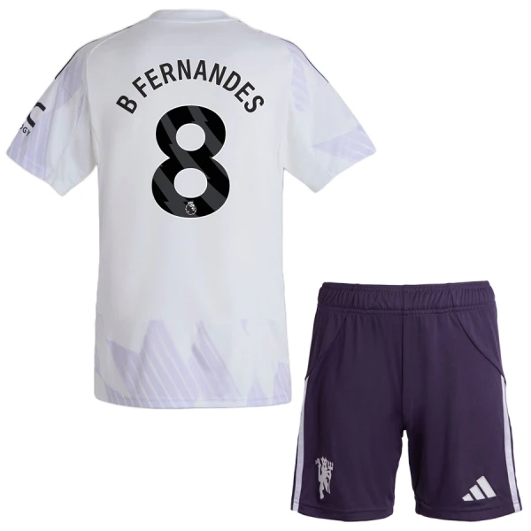 Manchester United Barn Bortaställ 2025/26 – Bruno Fernandes 8 – Kortärmad Fotbollströja + Shorts 1 Manchester United Barn Bortaställ 2025/26 – Bruno Fernandes 8 – Kortärmad Fotbollströja + Shorts