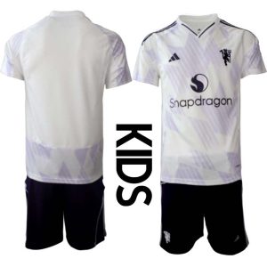 Manchester United Barn Bortaställ 2025/26 Kortärmad Tröja + Shorts
