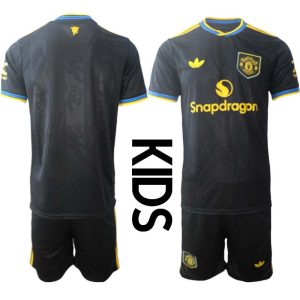 Manchester United Barn Tredjeställ 2025/26 Kortärmad Tröja + Shorts