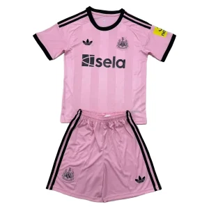 Newcastle United Barn Målvaktströja 2025/26 Rosa – Kortärmad Fotbollströja + Shorts